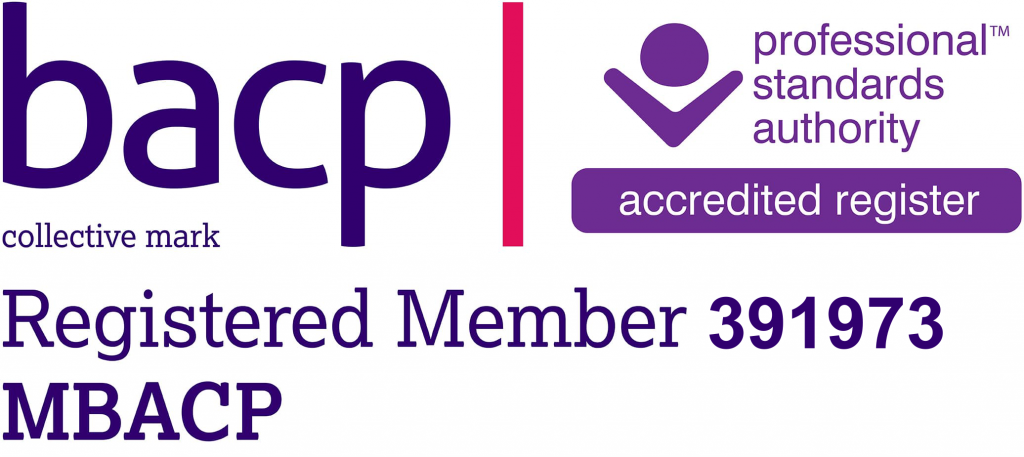 BACP collective mark for Registered Member 391973 MBACP